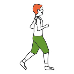 athletic man running character icon vector illustration design