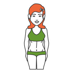 woman with sport wear vector illustration design