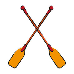 boat oars  icon image vector illustration design 