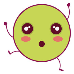 comic kawaii emoticon character vector illustration design