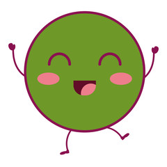 comic kawaii emoticon character vector illustration design