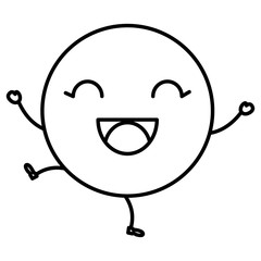 comic kawaii emoticon character vector illustration design
