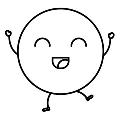 comic kawaii emoticon character vector illustration design