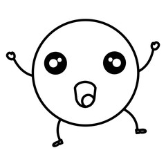comic kawaii emoticon character vector illustration design