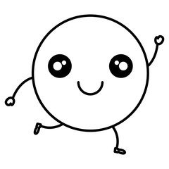 comic kawaii emoticon character vector illustration design