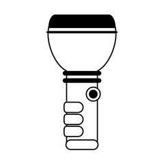 flashlight camping icon image vector illustration design  single black line