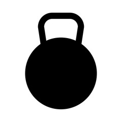 Kettlebell the black color icon .