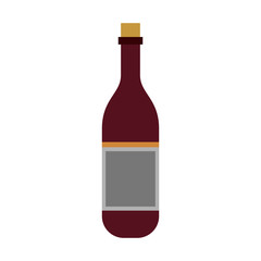 Delicious wine drink bottle icon vector illustration design graphic