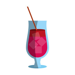 Refreshing liquor cocktail illustration icon vector graphic design shadow