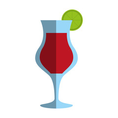 Refreshing liquor cocktail illustration icon vector graphic design shadow