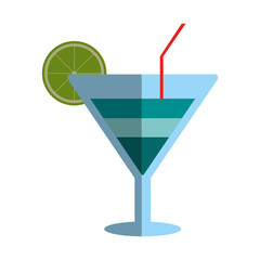 Refreshing liquor cocktail illustration icon vector graphic design shadow