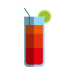 Refreshing liquor cocktail illustration icon vector graphic design shadow