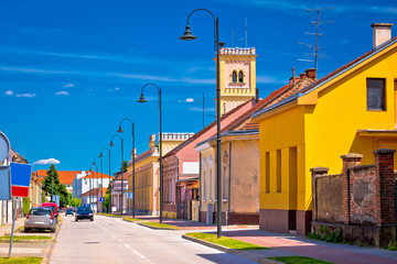 Colorful street of Koprivnica view