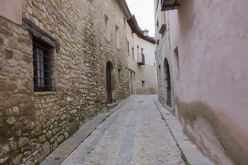 Fototapeta na wymiar The town of Mirambel in the province of Teruel