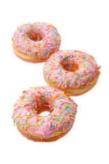 Group of pink donuts