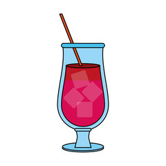 Refreshing liquor cocktail illustration icon vector graphic design flat