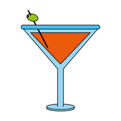 Refreshing liquor cocktail illustration icon vector graphic design flat