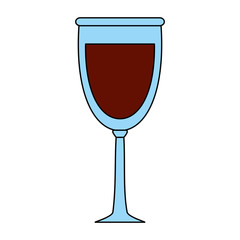 Delicious wine drink cup icon vector illustration design graphic flat