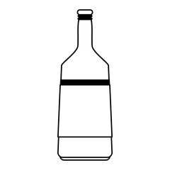 Delicious wine drink bottle icon vector illustration design graphic silhouette