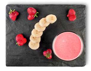 Banana strawberry smoothies