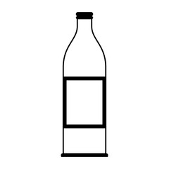 Delicious wine drink bottle icon vector illustration design graphic silhouette
