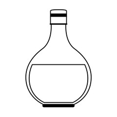 Delicious wine drink bottle icon vector illustration design graphic silhouette