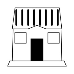Facade house city icon vector design graphic illustration silhouette