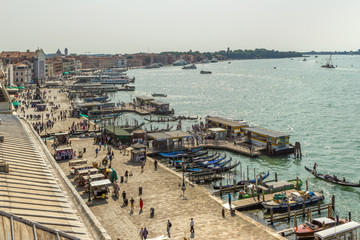 The embankment of Venice. View from above. Italy