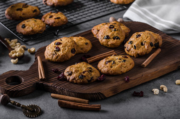 Carrots cookies with cranberries