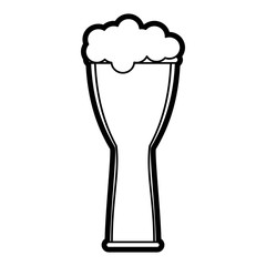 Beer glass foam illustration icon vector design graphic silhouette