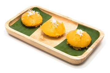 Dessert Thai sweet sugar toddy  palm cake .
