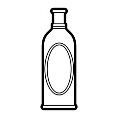 Delicious wine drink bottle icon vector illustration design graphic silhouette