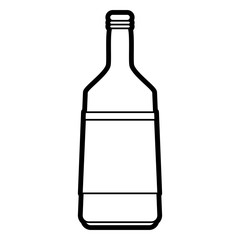Delicious wine drink bottle icon vector illustration design graphic silhouette