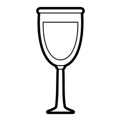 Delicious wine drink cup icon vector illustration design graphic silhouette