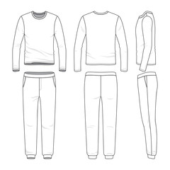 Clothing set of long sleeved shirt and sweatpants. - 159643100