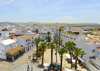 Plaza de Santa Catalina en Conil de la Frontera, pueblos de Cádiz, España