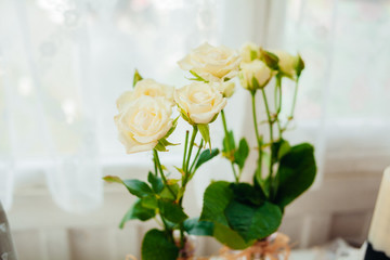Wedding decor with fresh flowers