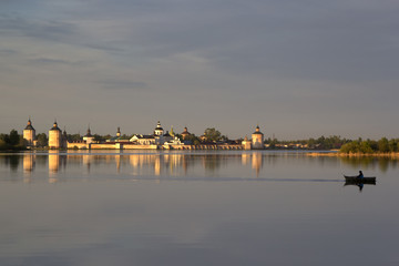 Kirillo-Belozersky monastery in the evening sun. Kirillov, Russia.