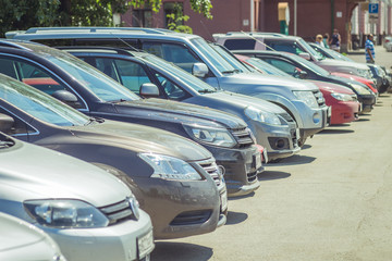 Obraz premium Parking used cars