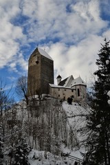 Fototapeta na wymiar Alte Burg im Winter