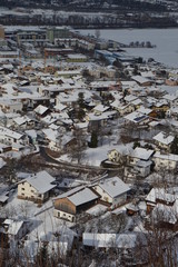 Fototapeta premium Stadt im Winter in Österreich