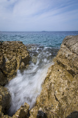 Fototapeta na wymiar Küstenlandschaft Insel Zirje in Kroatien