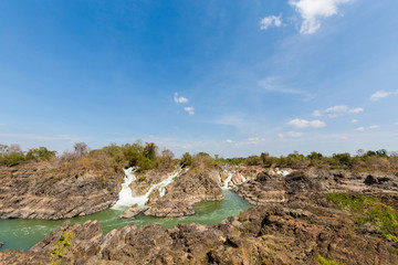 Li Phi waterfall in Laos