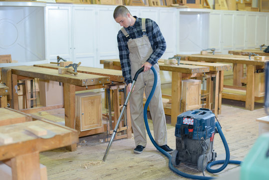 removing dust from the floor