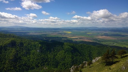 Naklejka na ściany i meble View from the hills. Ostra Peak, Velka Fatra. Slovakia