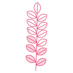 leafs wreath decorative icon vector illustration design