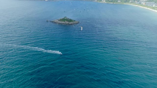 Kitesurfer in a Bay
