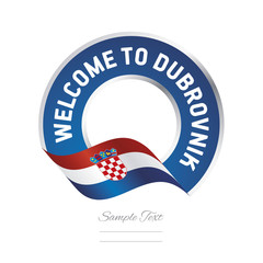 Welcome to Dubrovnik Croatia flag logo icon
