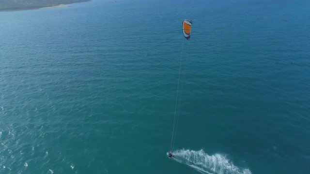 Kitesurfer in a Bay