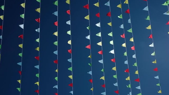 Small triangular waving flags